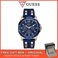 [Chính hãng & Bảo hành 2 năm] Đồng hồ nam Chronograph đa chức năng Guess Masculine Blue Jam Tangan Lelaki W0366G4