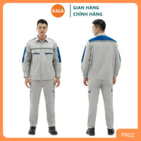 (CHÍNH HÃNG) Bảo Hộ Lao Động Quần Áo Công Nhân Đồng Phục BHLĐ Vải Pangrim 2721 Màu Ghi Xanh, PR03