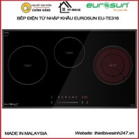 [CHÍNH HÃNG] Bếp điện từ 2 vùng nấu Eurosun EU-TE316 nhập khẩu Malaysia - Mặt kính nhập khẩu Đức - 2 từ 1 hồng ngoại