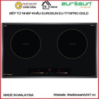 [CHÍNH HÃNG] Bếp từ 2 vùng nấu Eurosun EU-T710PRO GOLD nhập khẩu nguyên bộ Malaysia - Mặt kính Euro Platinum Malaysia