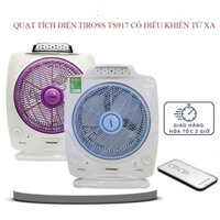 (CHÍNH HÃNG BH 12 THÁNG) Quạt tích điện Tiross TS917-đèn LED điều khiển từ xa cs 25w