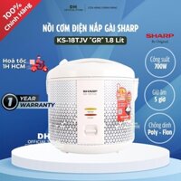 [Chính hãng BH 12T] Nồi Cơm Điện Sharp 1.8 Lít Nắp Gài Chống Dính KS-18TJV "GR", Nồi cơm sharp Mini [Lòng Nhôm Chống Dín