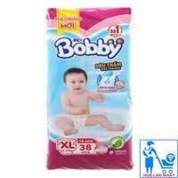 [CHÍNH HÃNG] Bỉm - Tã Dán Bobby Size XL38 (Cho bé 12-17kg)