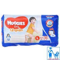 [CHÍNH HÃNG] Bỉm - Tã Quần Huggies Dry Size L36 (Cho Bé 9-14kg)