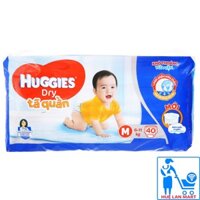 [CHÍNH HÃNG] Bỉm - Tã Quần Huggies Dry Size M40 (Cho Bé 6-11kg)