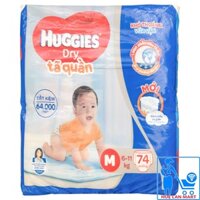 [CHÍNH HÃNG] Bỉm - Tã Quần Huggies Dry Size M74 (Cho Bé 6-11kg)