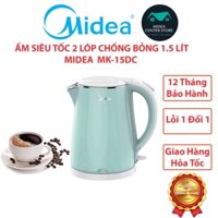 [CHÍNH HÃNG] Bình đun siêu tốc Midea MK-15DC (1.5 lít) chính hãng , bảo hành 12 tháng toàn quốc , lỗi 1 đổi 1