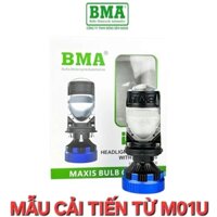 [CHÍNH HÃNG BMA] Pha led bi cầu M01U-R05 công suất tubo 120W với 24 nhân led siêu sáng chân H4 cho Oto, xemay