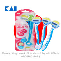 [CHÍNH HÃNG] Bộ 3 chiếc dao cạo lông cho nữ Nhật KAI Aquafit 5 Blade thép chống rỉ - BH 12 tháng 1 ĐỔI 1
