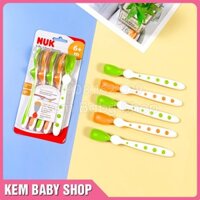 [Chính Hãng] Bộ 5 thìa mềm ăn dặm NUK - muỗng mềm ăn dặm NUK cho bé