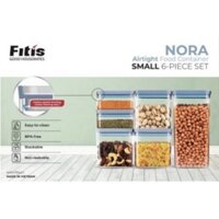[CHÍNH HÃNG✨] Bộ 6 hộp đựng thực phẩm Fitis NORA SMALL SET FS-01E1