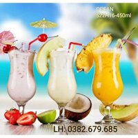 {Chính hãng} Bộ 6 Ly sinh tố cao Cuba Hurricane 450ml – 1522H16