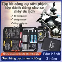 [CHÍNH HÃNG] Bộ dụng cụ vá lốp ô tô khẩn cấp ,Vá vỏ xe không ruột,Vá xe máy,Sợi cao su vá lốp,Vít vá lốp ô tô