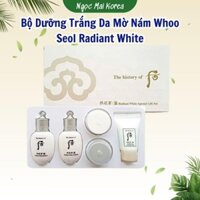 (CHÍNH HÃNG) Bộ Dưỡng Trắng Da Mờ Nám Whoo Seol Radiant White Special Gift Set Mini 5 Món