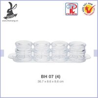 [Chính Hãng] Bộ Hủ Gia Vị BH07(4) Nhựa Trong Acrylic Cao Cấp Fataco Việt Nam - 2019