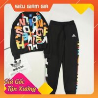 [CHÍNH H.ÃNG] BỘ THỂ THAO ADIDAS, BỘ ADIDAS MÀU SẮC THÂN ÁO PHỐI ĐỒNG BỘ SỌC QUẦN - FORM NỮ. MADE IN CAMBODIA