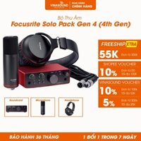 [Chính hãng] Bộ Thu Âm Focusrite Solo Pack Gen 4 (4th Gen), Sound Card Focusrite Mic Thu Âm USB Audio Interface