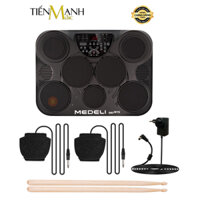 [Chính Hãng] Bộ Trống Điện Tử Medeli DD315 7 Mặt Ultra Portable Electronic Digital Drum - Kèm Nguồn, Dùi Trống, Pedal