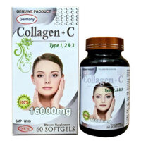 [CHÍNH HÃNG] C17344 Viên uống Collagen + C 16000mg, hỗ trợ chống oxy hóa, lão hóa, giúp giảm thâm nám (Lọ 60v)