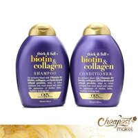 [Chính Hãng] Cặp Dầu Gội Dầu Xả Biotin Collagen Ogx 385ml USA