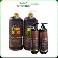 [Chính Hãng] Cặp Dầu Gội Xả Collagen Keratin YUKI 2000ML | Giảm Rụng Tóc, Phục Hồi Tóc Hư Tổn.