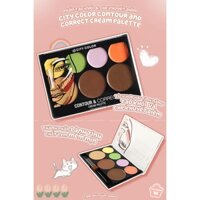 Chính hãng [CHÍNH HÃNG] Bảng Tạo Khối Và Che Khuyết Điểm City Color Contour & Correct Cream Palette
