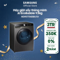 chính hãng chính hãng [Nhập SSDA2012 giảm 20% Tối đa 4TR] Máy giặt sấy thông minh Samsung AI EcoBubble 9,5kg WD95T754DBX