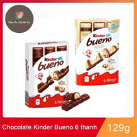 [Chính hãng] Chocolate Kinder Bueno nhân hạt dẻ hộp 129g (6 thanh)