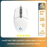 [CHÍNH HÃNG] Chuột chơi game Logitech có dây G102 Gen2 White (USB/RGB/Trắng)-chuột nữ tính