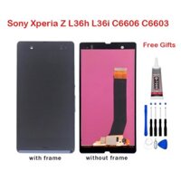 Chính Hãng Có Khung Cho Sony Xperia Z L36h L36i C6606 C6603 Màn Hình LCD Với Màn Hình Cảm Ứng Kính Bảng Điều Khiển Hội