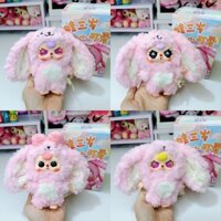 [Chính hãng - Có sẵn] Móc khóa Baby Three V3 Mini Thỏ hồng (Hình shop tự chụp)