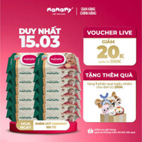 Chính Hãng Combo 12 Khăn giấy ướt 100 tờ có nắp chủ động ngừa hăm/x2 chất ngừa hăm Mamamy