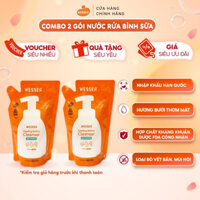 CHÍNH HÃNG ( Combo ) 2 Túi nước rửa bình sữa Wesser 500 mL