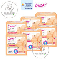 [CHÍNH HÃNG] Combo 6 gói Băng Vệ Sinh Diana SENSI Hàng Ngày Compact Gói 20 Miếng
