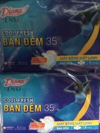 Chính Hãng  Combo 6 Gói Băng Vệ Sinh Diana Sensi Cool Fresh Night 35cm - Diana Sensi Cool Fresh Ban Đêm 35cm Mỗi gói 3 miếng- HSD luôn mới
