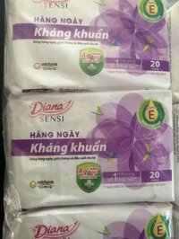 Chính Hãng  Combo 6 Gói Băng Vệ Sinh Diana Sensi Hàng Ngày Kháng Khuẩn 20 Miếng- HSD luôn mới