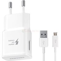 CHINH HANG Combo cốc sạc Samsung Travel Adapter PD15W 1USB + Cáp Micro USB 1.5m EP-TA20EWEUGWW - Hàng chính hãng