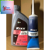 (chính hãng) Combo dầu hộp số + Dầu nhớt Kixx xe ga 10W40 SL 800ml bán tổng hợp nhập khẩu