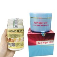(Chính hãng) Combo kem body kích trắng nhanh Bạch Ngọc Liên và Abutine 3c3