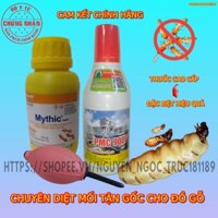 (Chính hãng) Combo thuốc diệt trừ mối tận gốc PMC 90DP 80g & Mythic 240sc 100ml - kèm 1 cây bóp bột