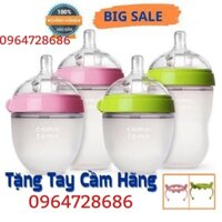 {CHÍNH HÃNG COMO}  Bình Sữa Comotomo 150ml/250ml Núm Silicon Siêu Mềm