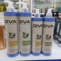 (CHÍNH HÃNG CÔNG TY TEM IN CHÌM CỦA BỘ CÔNG AN) CẶP DẦU GỘI XẢ DIVA COLLAGEN 500ml -750ml MS1