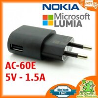 [Chính Hãng] Củ Sạc Nokia Lumia AC-60 dòng 5V-1.5A ZIN