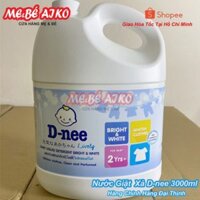 [Chính Hãng Đại Thịnh] Nước giặt xả Dnee, D-nee Thái Lan Can 3000ml Màu trắng