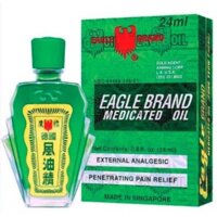 [Chính hãng] Dầu gió xanh con ó 2 nắp Eagle Brand Medicated Oil 24ml của Mỹ