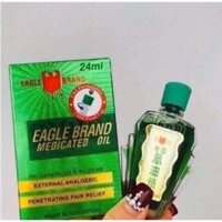 [CHÍNH HÃNG] Dầu Gió Xanh Con Ó 2 Nắp Eagle Brand USA Formulation 24ml Của Mỹ.