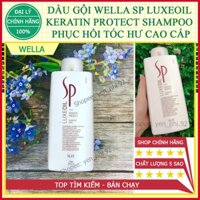(Chính hãng) Dầu gội Wella SP Luxeoil Keratin Protect Shampoo phục hồi tóc hư tổn cao cấp Đức 1000ml
