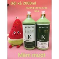 (Chính hãng) Dầu gộI xả keratin Explexrs 2000ml hương thơm nước hoa mọc tóc chuyên salon spa