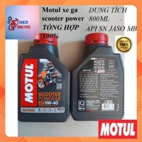 (chính hãng) Dầu nhớt xe tay ga MOTUL SCOOTER POWER LE 4T 5W40 800ml