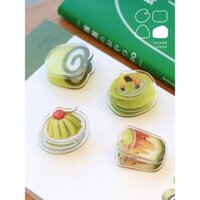 "Chính Hãng" Dễ Thương Acrylic Kẹp Matcha PP Kẹp Tin Nhắn Kẹp Ghi Chú Kẹp Giấy Dán Tường Văn Phòng Phẩm Hóa Đơn Lưu Trữ Kẹp